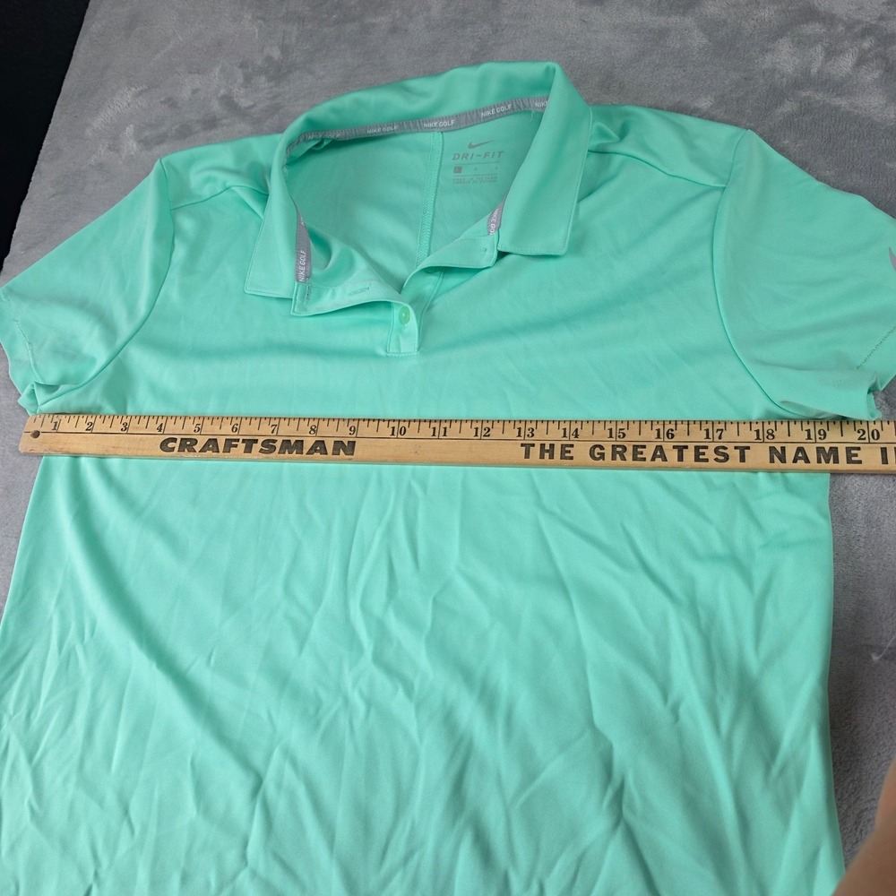 Women's Nike Dri-FIT Golf Mint Green-Polo Shirt-Sz Lg - Picture 5 of 7
